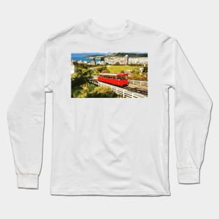 Wellington Cable Car On A Sunny Day Long Sleeve T-Shirt